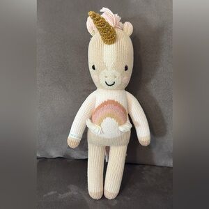 Cuddle+Kind Knitted Unicorn Plush Toy 13”